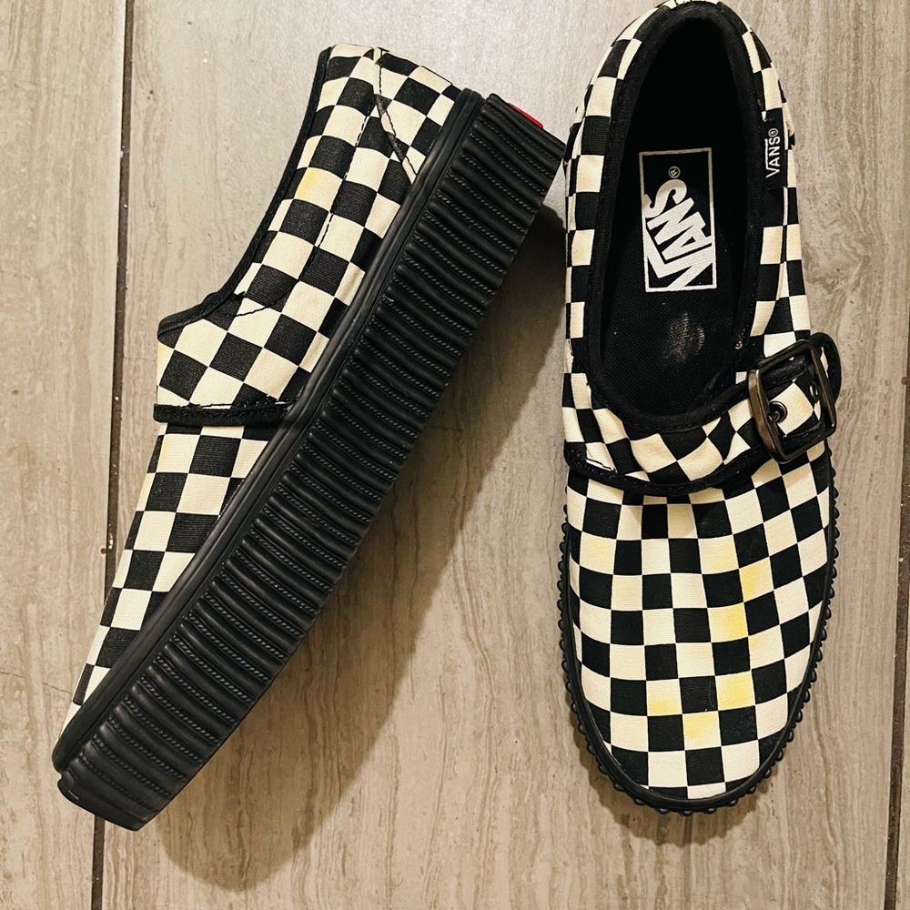 Vans checkerboard platform shoes